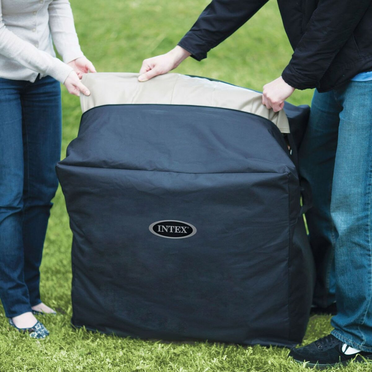 Uppblåsbart spa Intex 236 x 71 x 236 cm Brun 1339 L